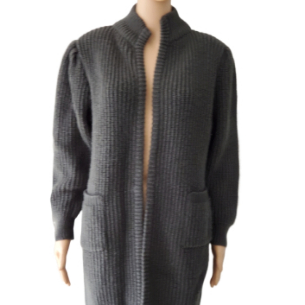 16th Street Gray Open Knit Cardigan Medium Size - Picture 8 of 8